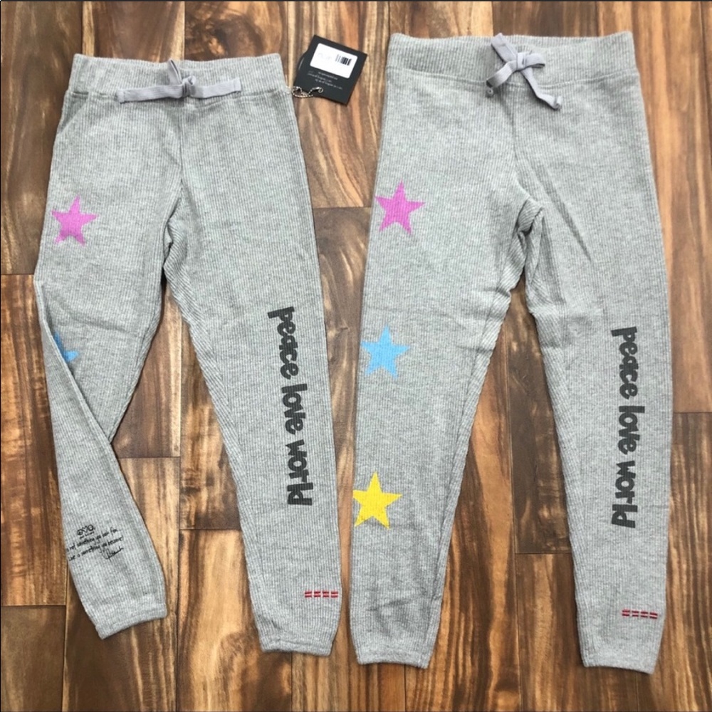 Peace Love World Star Joggers